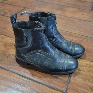 Kids Black Leather Boots